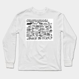 Chattanooga Map Art Long Sleeve T-Shirt